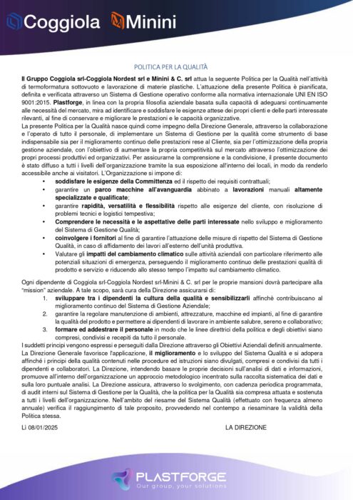 Politica della Qualità