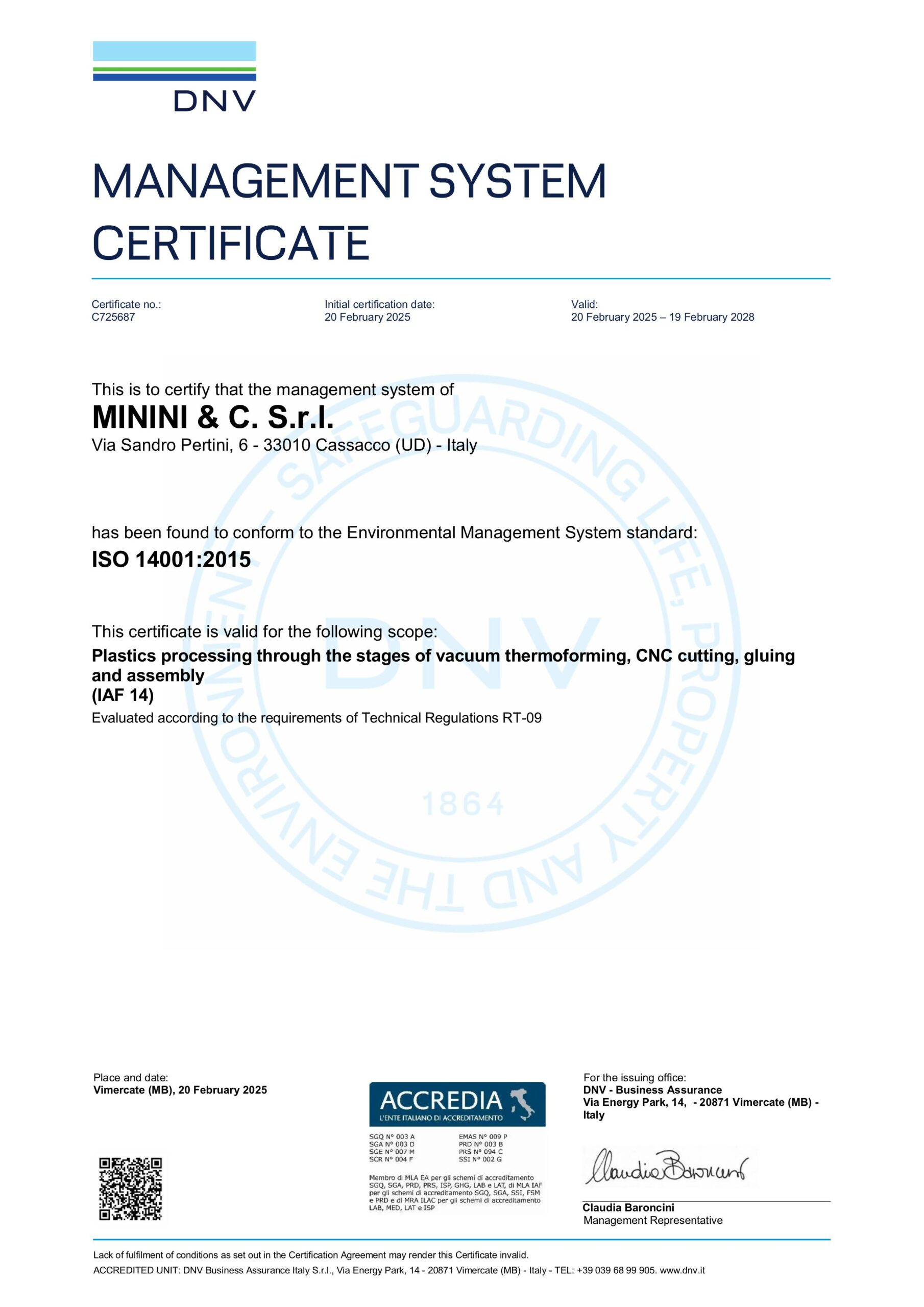 Certificazione ISO-14001